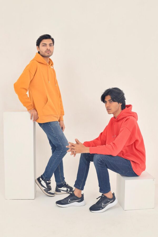 Mustard And Red Combo Hoodies